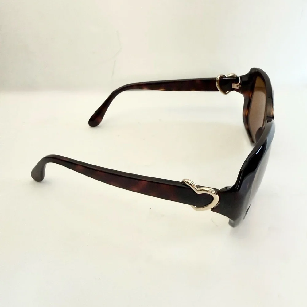 Marc Jacobs mmj306 Silver Heart Round Tortoise Shell Full Rum Sunglasses 54mm